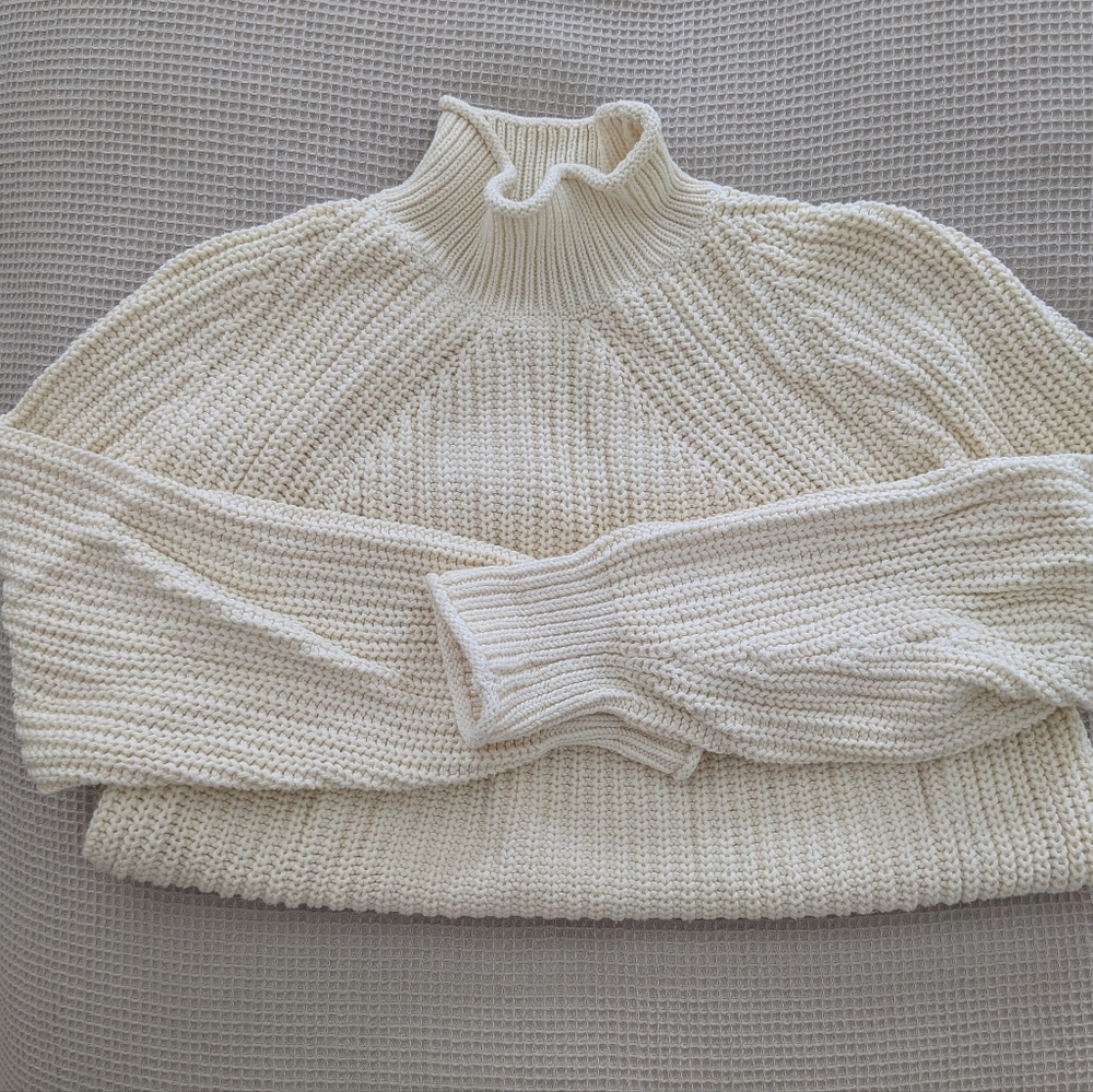 JCrew cream knit sweater
